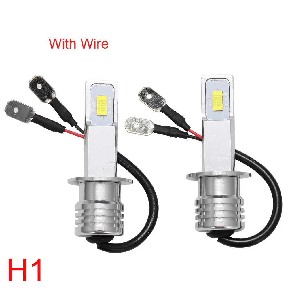 2Pcs Led 4300K 8000K H7 H4 3570 CSP Car Fog Light Bulbs H1 H