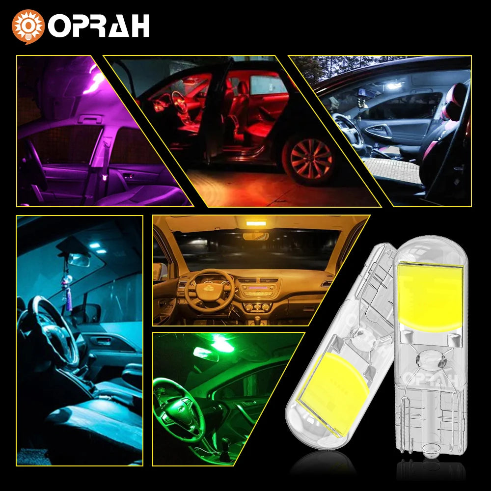 2Pcs Newest T10 Led Bulbs Canbus W5W Sapphire COB Drive-Free