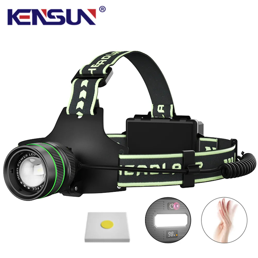 Powerful Super 60W Spotlight Headlight Sensing Head Lamp Typ