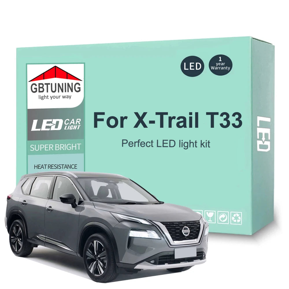 12Pcs LED Interior Light Bulb For All New Nissan X-Trail Xtr