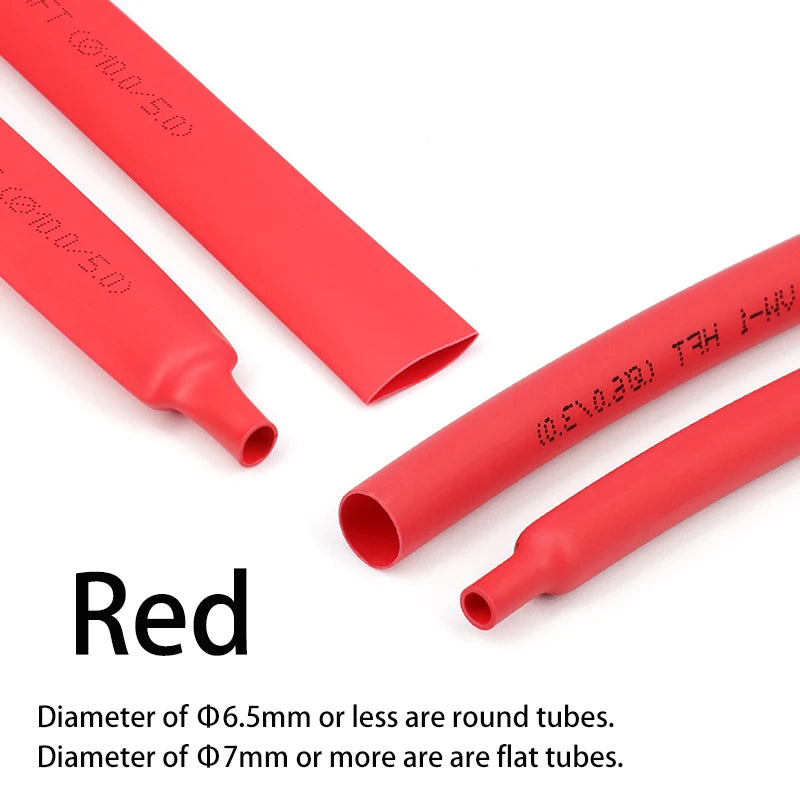10Meters Heat Shrink Tube 2 1 Shrinkage Ratio Dia 0.6 0.8 1 1.5 2 2.5 3 4 5 6 mm Polyolefin Insulated Cable Sleeving 12 Colors