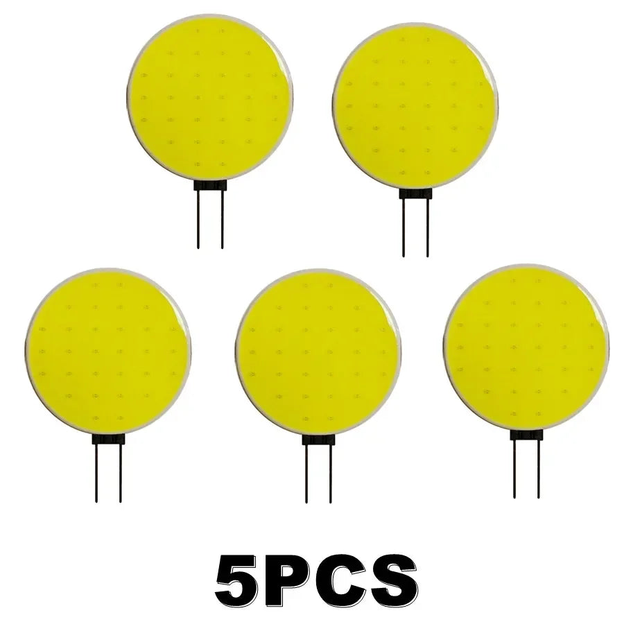 5PCS/Pack G4 LED Chip COB Bulb 7W DC 12V SMD 5050 Bulb Light Cool White Warm White HeadLighting Replace Halogen Desk Wall Lamp