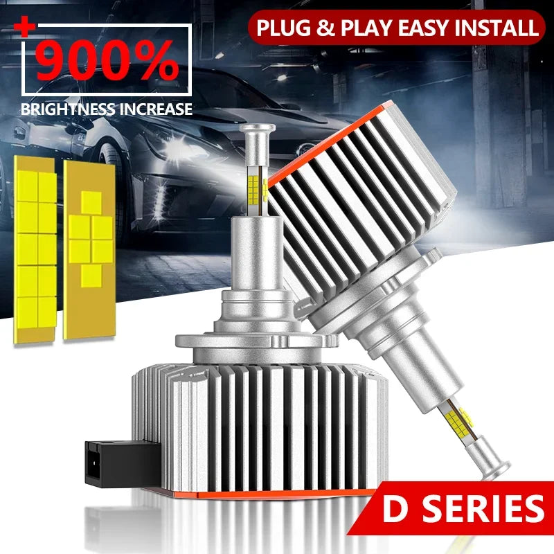 2PCS D1S D3S LED Headlight Bulbs 360 70W 900% Brighter 32 CS