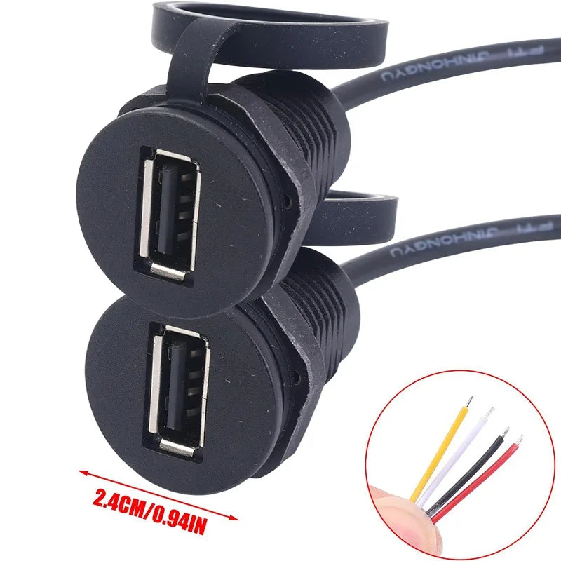 1/2pcs Waterproof Type C Connector Type-C Waterproof with Nut Locking Plate Female High Current USB Fast Charging Jack Ports