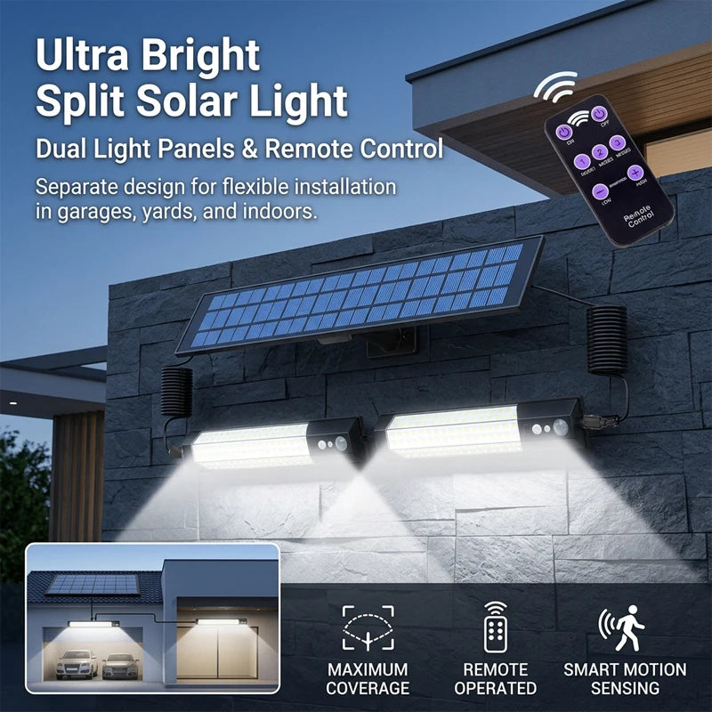 316/158 LED Solar Motion Sensor Light Outdoor Waterproof 7 M