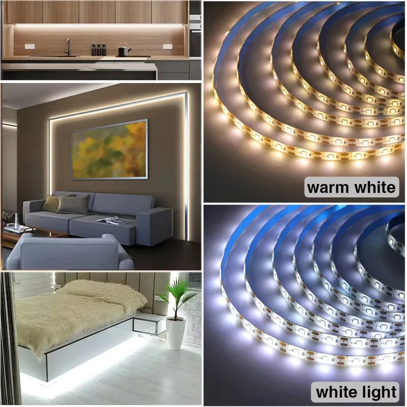 1-5M LED Lights Strip DC 5V USB Gesture Control 60 LEDs/m Ba