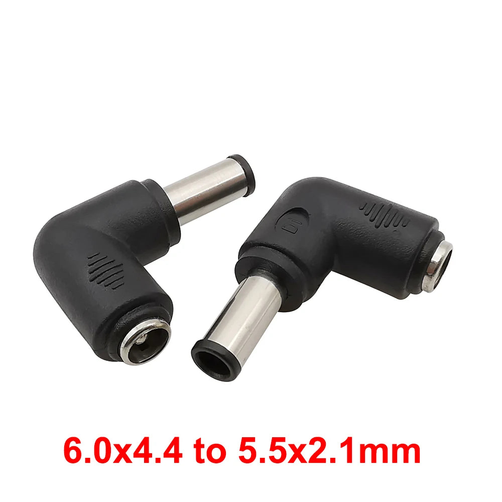 5/2/1Pcs Right Angle DC 5.5 x 2.1mm Female Jack to 3.5x1.35 4.0x1.7 4.8x1.7 5.5x2.1 5.5x2.5 6.3x3.0 6.0x4.4mm Male DC Connector