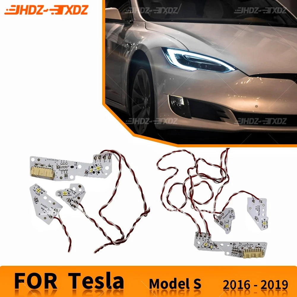Headlight DRL LED Boards Angel Eye Light Source For Tesla Model S 2016 2017 2018 2019 Car