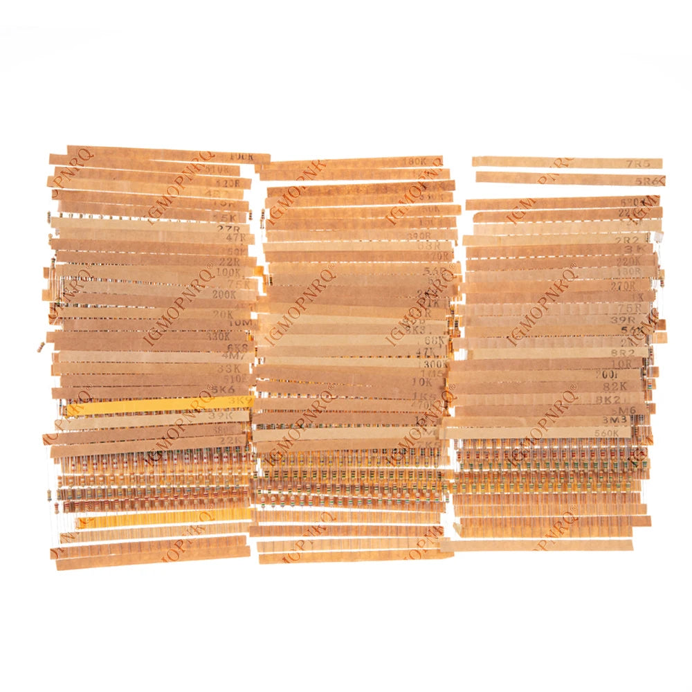 1500PCS 1/4W Carbon Film Resistors Assorted kit 75Values (1 