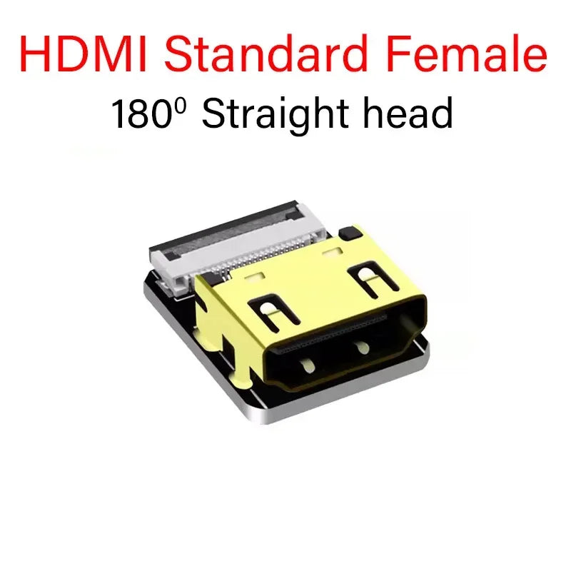 FPV HDMI-Compatible Connector Flexible Flat Cable Raspberry Pi 4 Micro HDMI To HDMI/Mini HDMI Female 90 Degree FFC 20pin