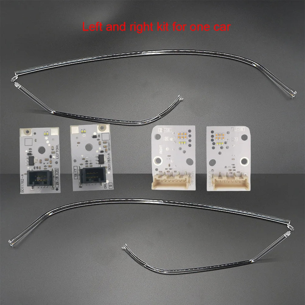 DRL Parts For AUDI A3 2017-2019 LED Headlight Daytime Running Light Guide tube Angel Eye Set