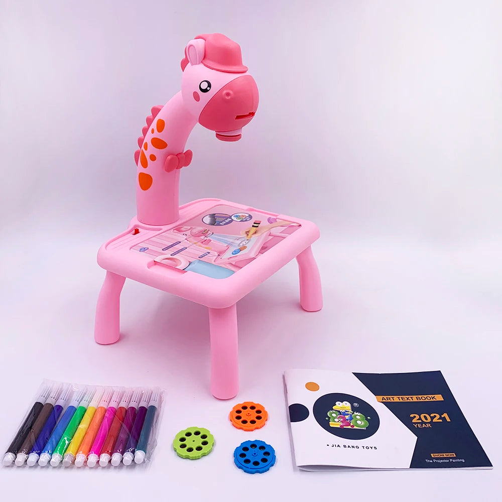 Mini Led Projector Art Drawing Table Light Toy for Children 