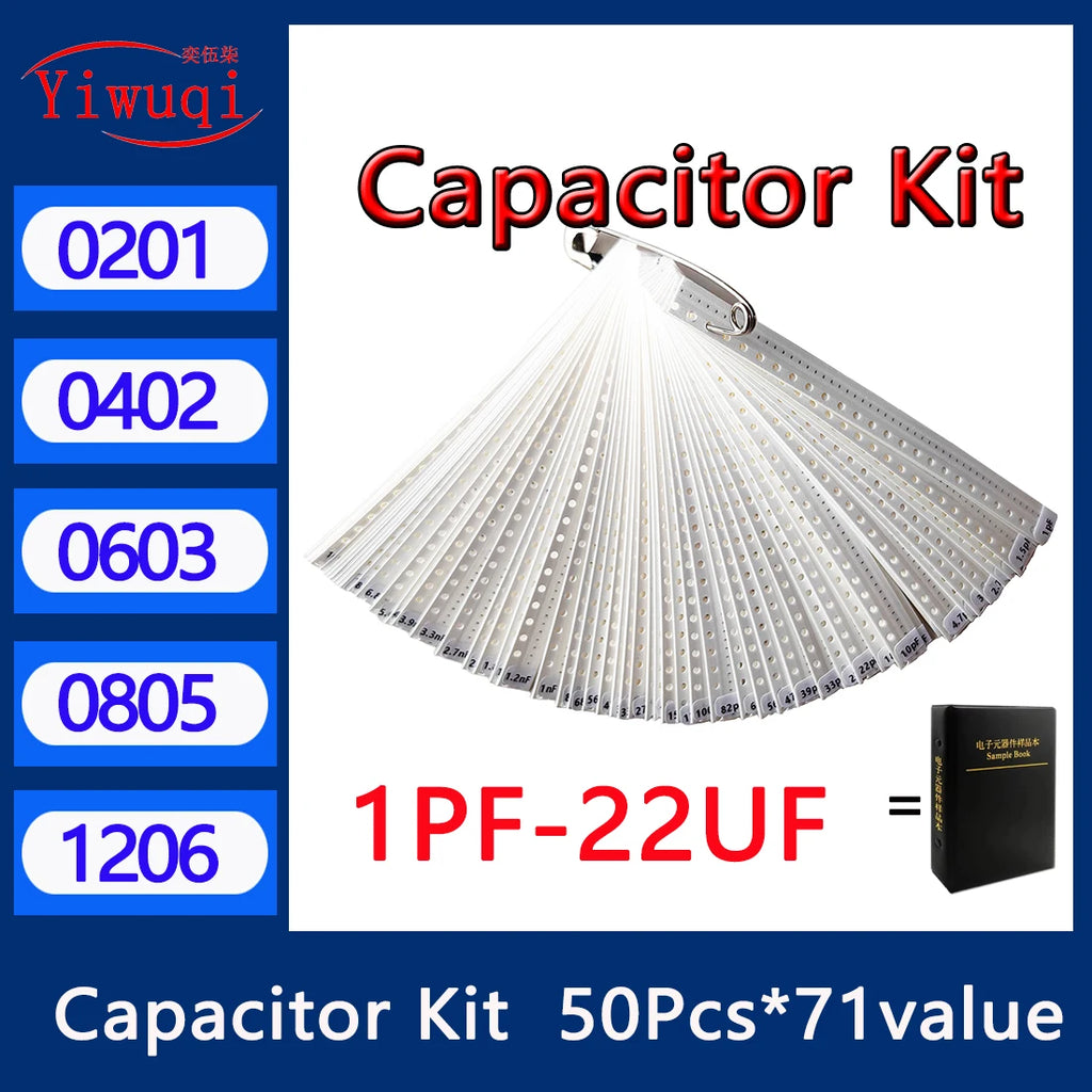 Capacitor Kit 0201 0402 0603 0805 1206 SMD Capacity Package 