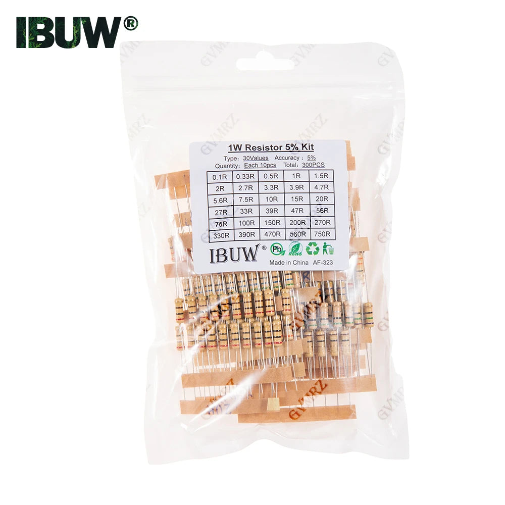 1/2W 1W 2W 3W Resistance 5% Carbon Film Resistor Assortment 