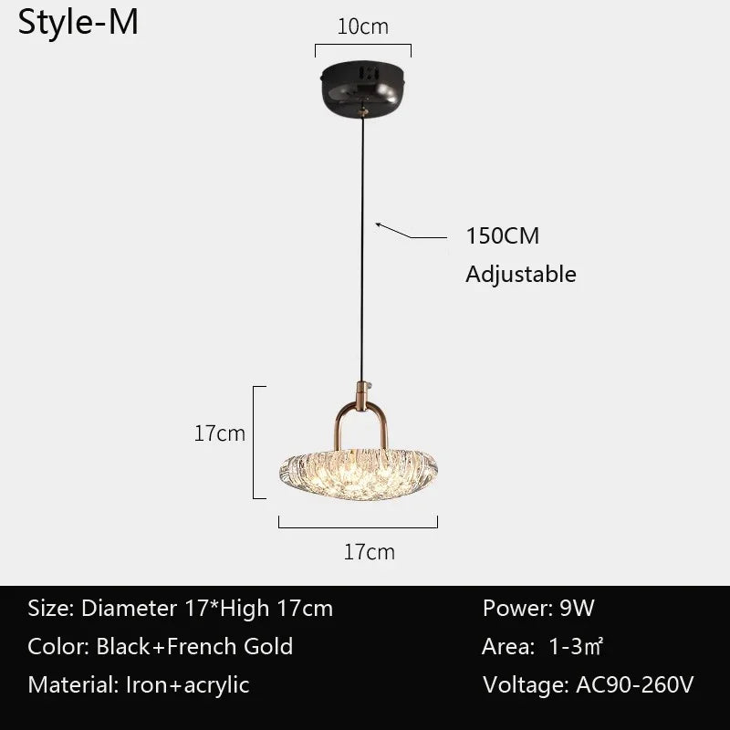 Single Head New Modern Simple Italian Light Luxury High Sense Bar Small Pendant Lamp Bedroom Bedside Atmosphere Lamp