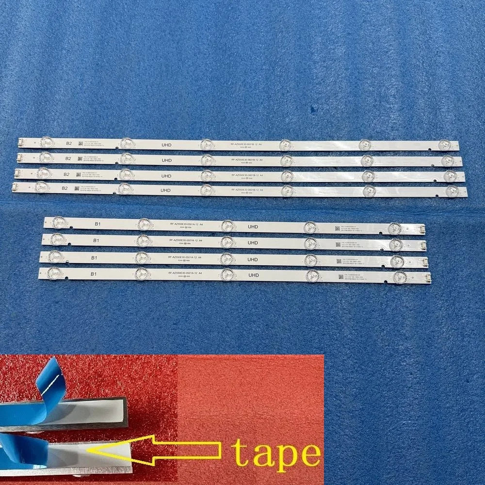 LED Backlight Strip for 8pcs /set LED Backlight Strip For Skyworth 55U5A Coocaa 55U2A13G METZ 55U2X42C