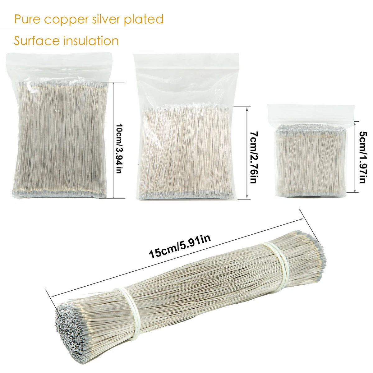 200PCS Silver Color Enameled wire LED Neon Light Welding Wir