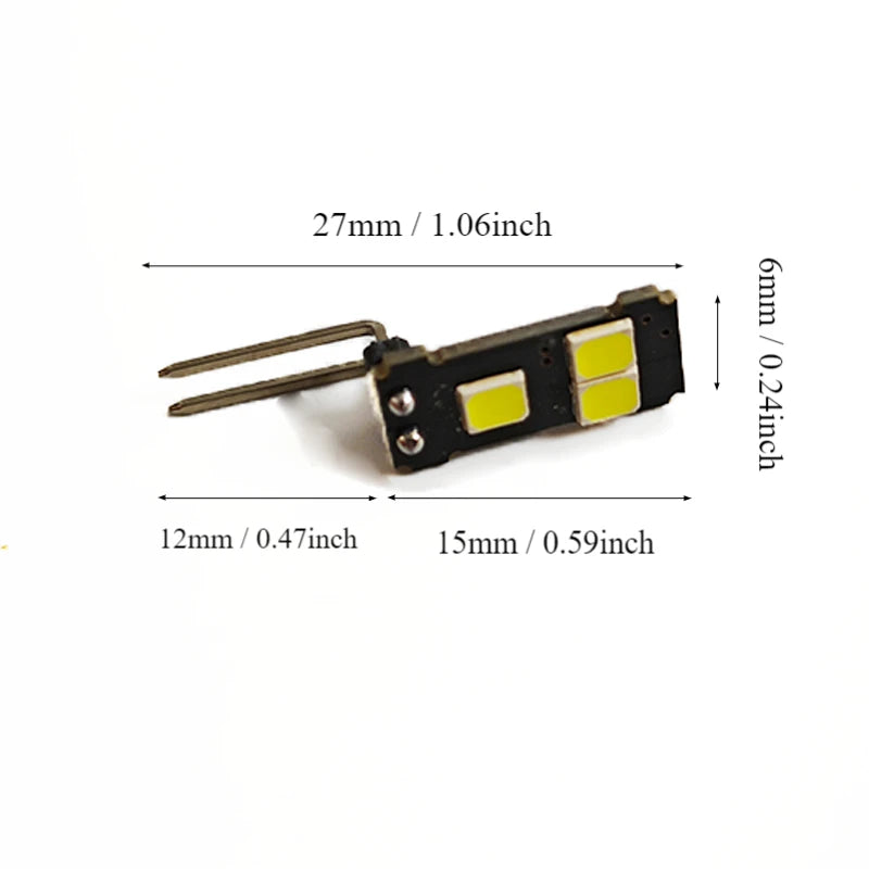 2pcs Ice Blue Red White Purple 3-SMD Car Interior LED Footwe