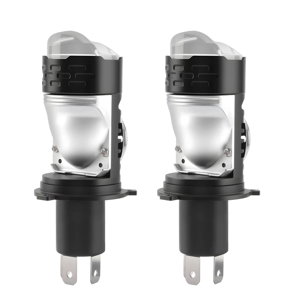 3000W 40000000LM H4 LED Mini Projector Lens 6500K High Low Beam Turbo Fan Auto Headlamp 12V High Power Motorcycle Bulb Plug&Play