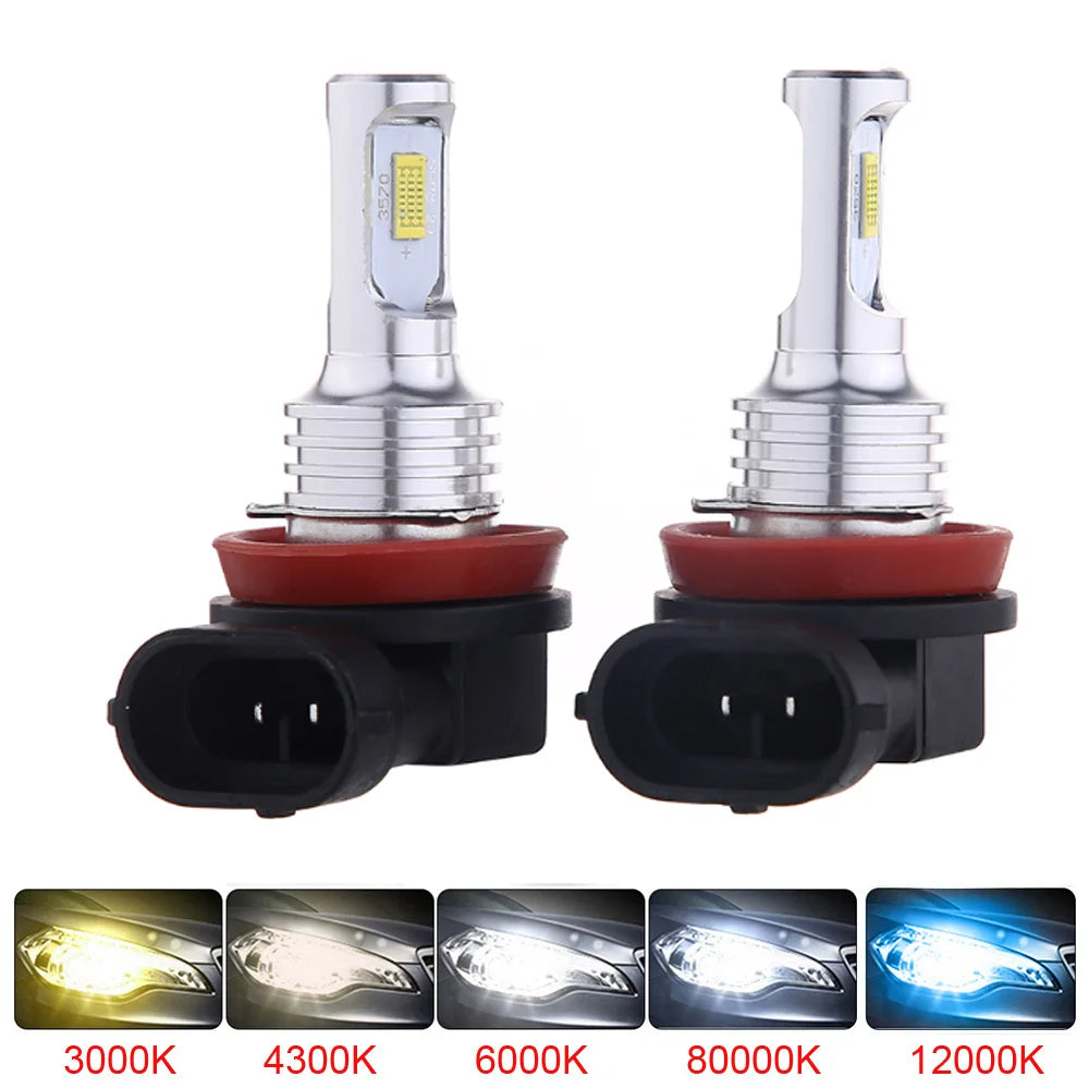 2Pcs H11 H8 H9 LED Car Headlight Bulb Beam Kit 12V 80W High 