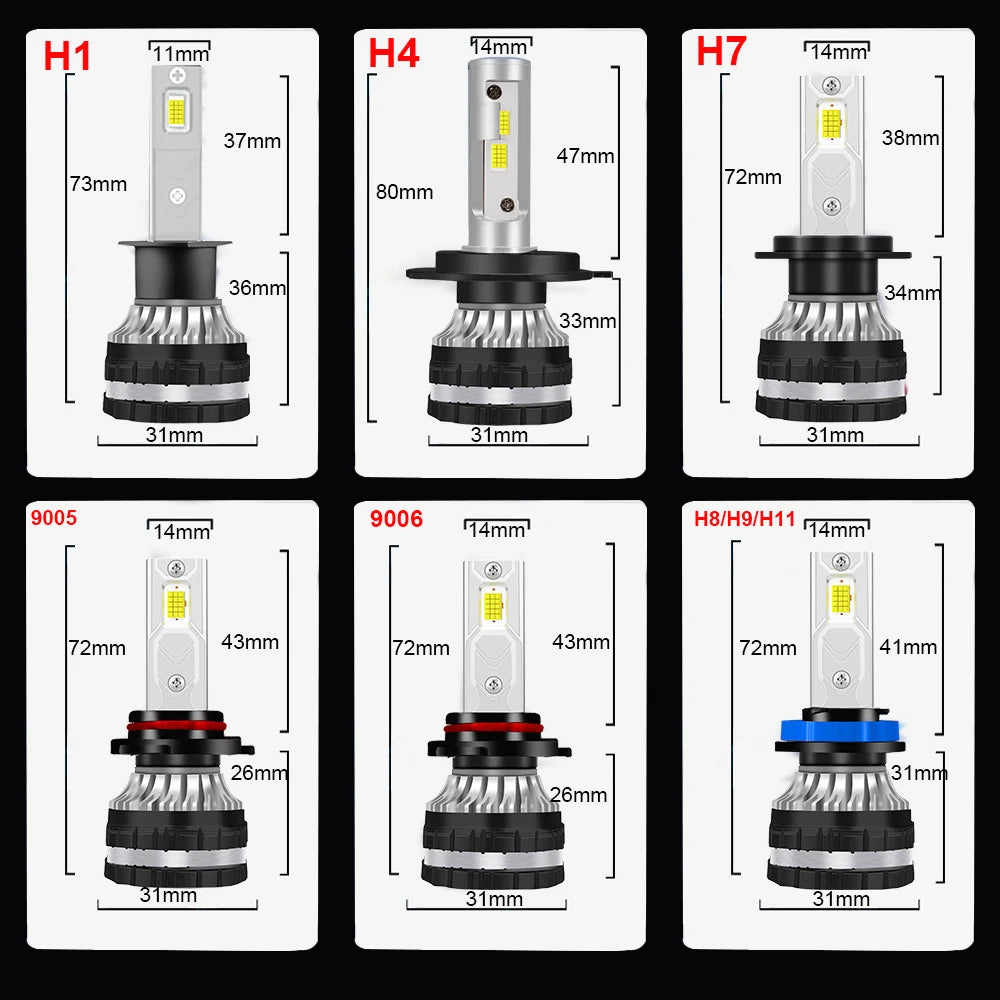 Domx H4 Led Canbus H7 LED Car Led Light H8 H9 H11 9005 HB3 9