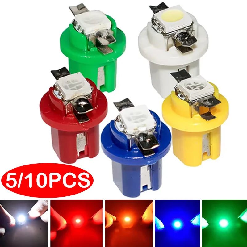 5/10Pcs 12V T5 LED Car Instrument Panels Bulbs High-quality 