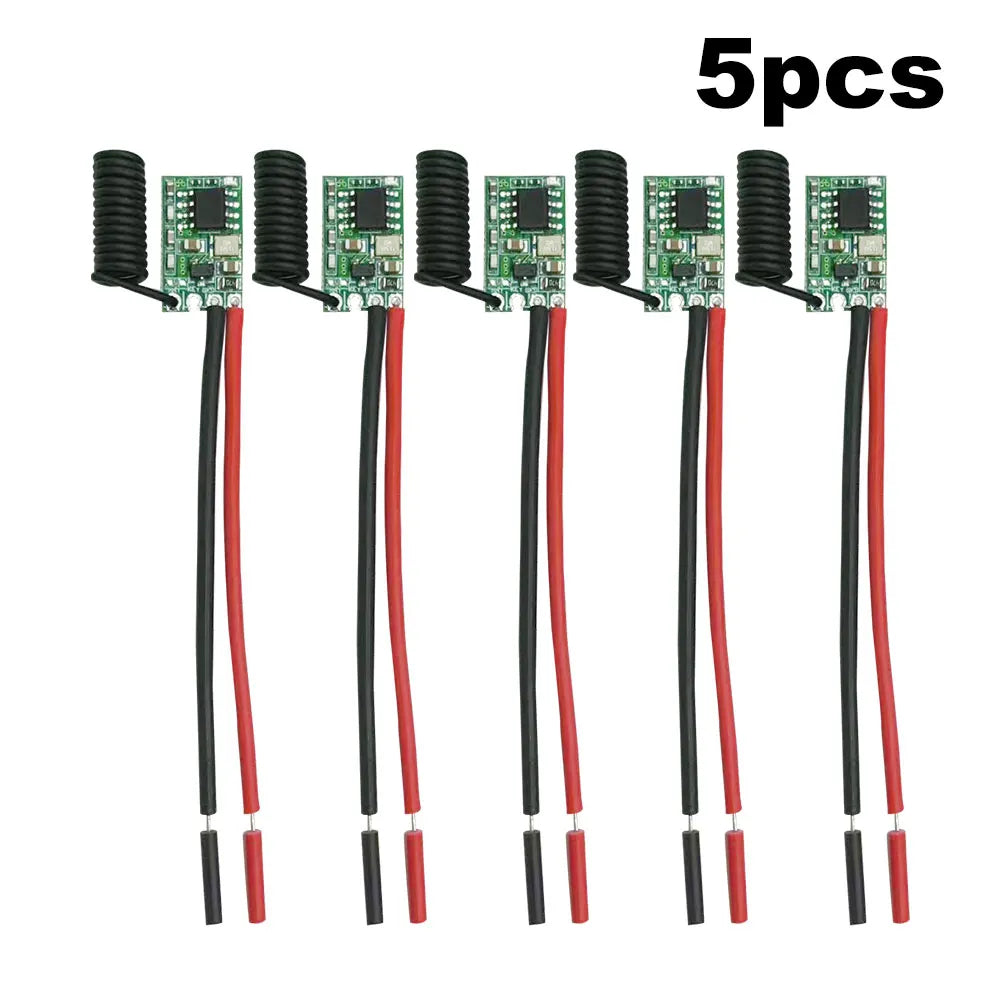 433Mhz RF Wireless Transmitter Modul Mini DC 12V 3V 5V 24V Learning Code 433.92MHz 1 CH Output For Remote Controls 1527 Encoding
