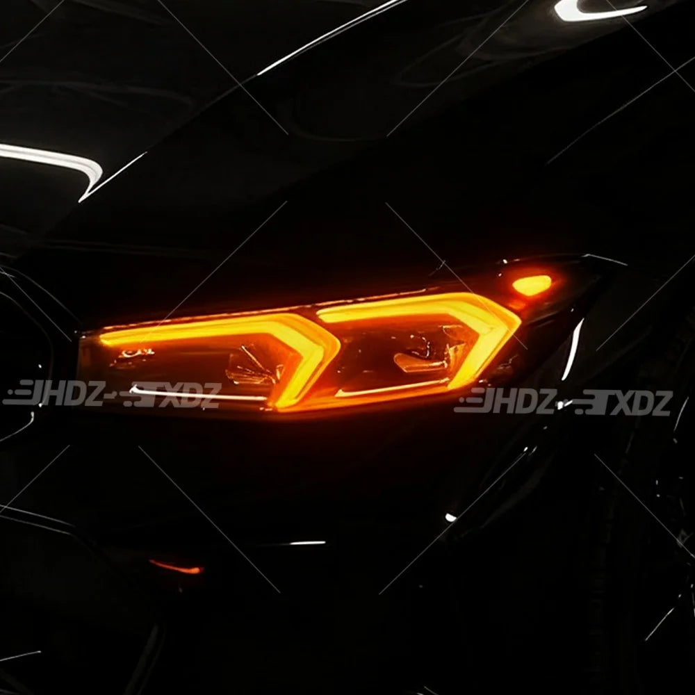 DRL LED Chips Yellow Amber Blue Light For BMW 3 Series G20 G21 G28 LCI 22-24 US LED Headlight Daytime Running
