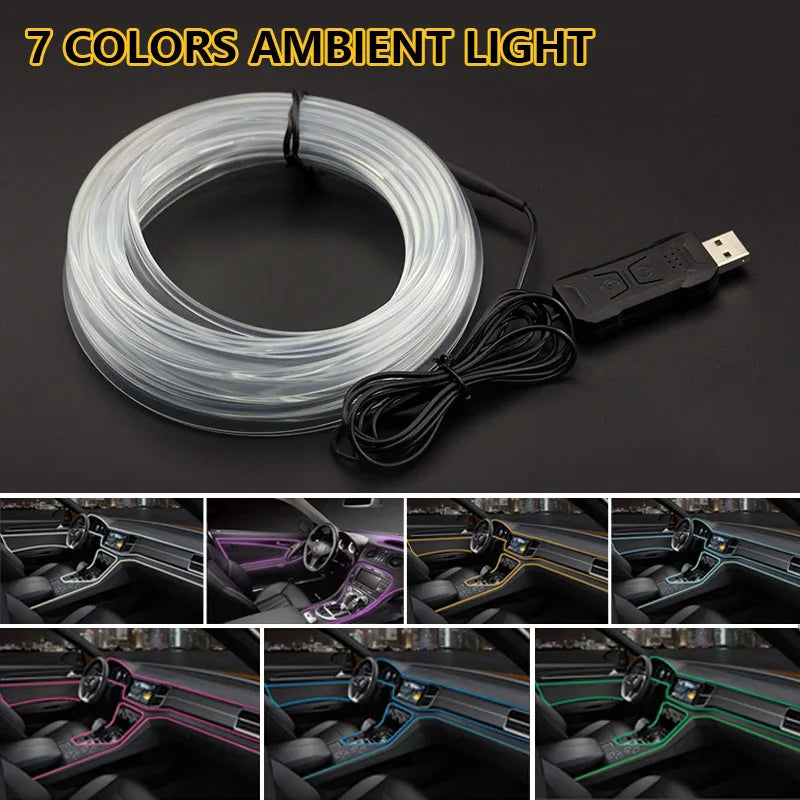2/3/4/5M RGB Car Interior Atmosphere Light Ambient LED Light