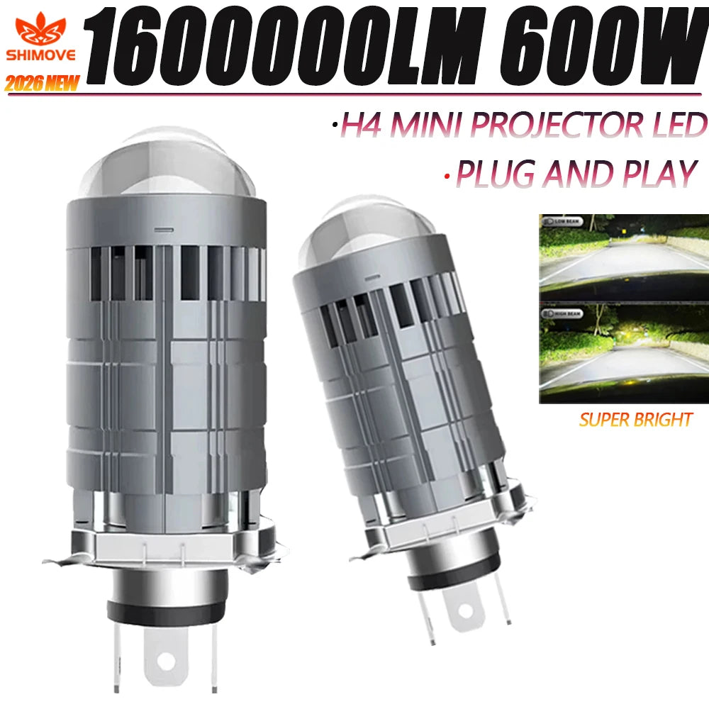 H4 Super Bright Headlight 2026 New Mini Projector Lens LED P