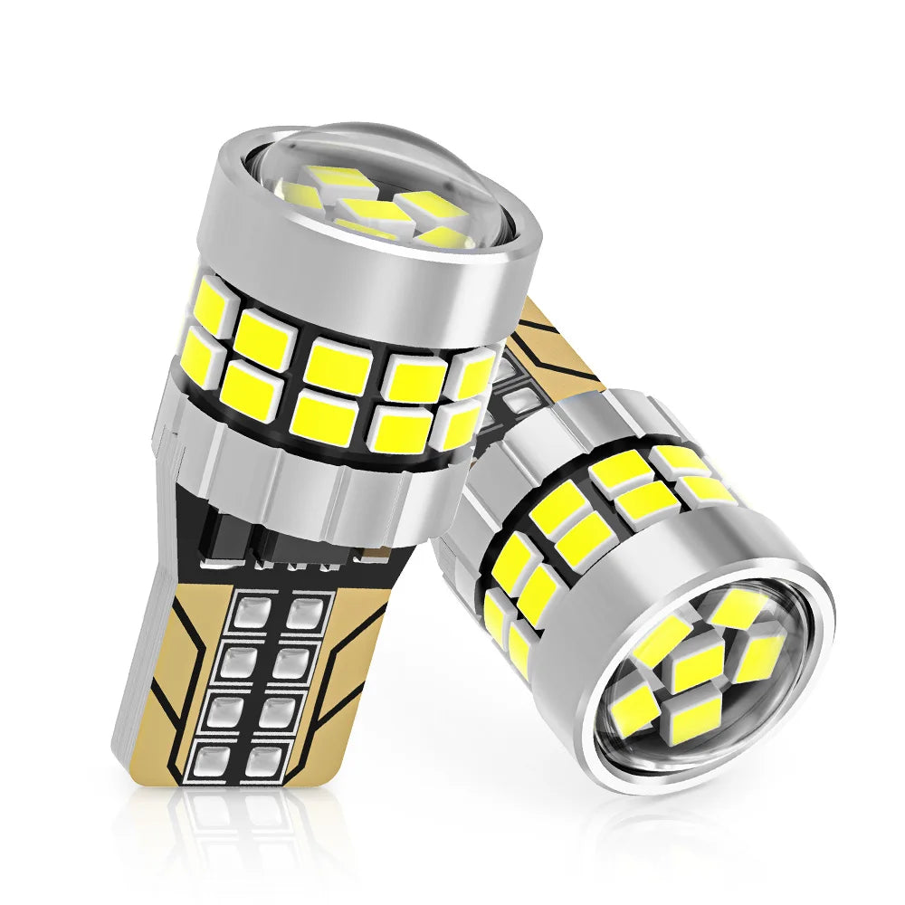 2Pcs Canbus 194 501 T10 W5W LED Bulb No Error 5W5 W5W 30SMD 