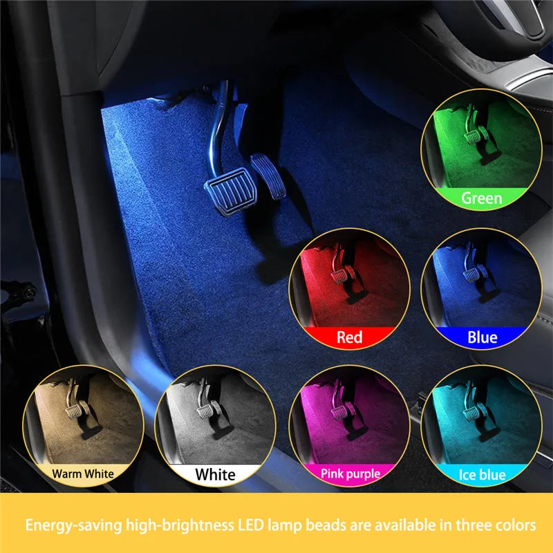 2Pcs/Set Car Interior LED Trunk Light Bulbs Kit Projector Bl