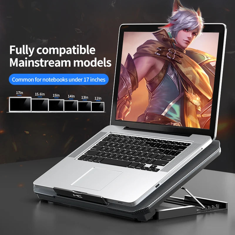 Q100 17inch Gaming Laptop Cooler Fan Led Screen Two USB Port