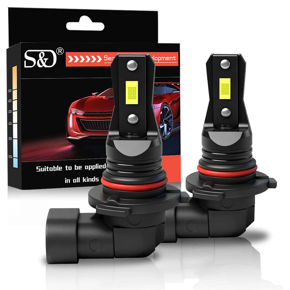 S&D H8 H11 LED Canbus 9005 9006 Fog Light Bulbs 60W 20000LM Wireless CSP LED Headlight Auto Lamp for Car Driving 6000K White