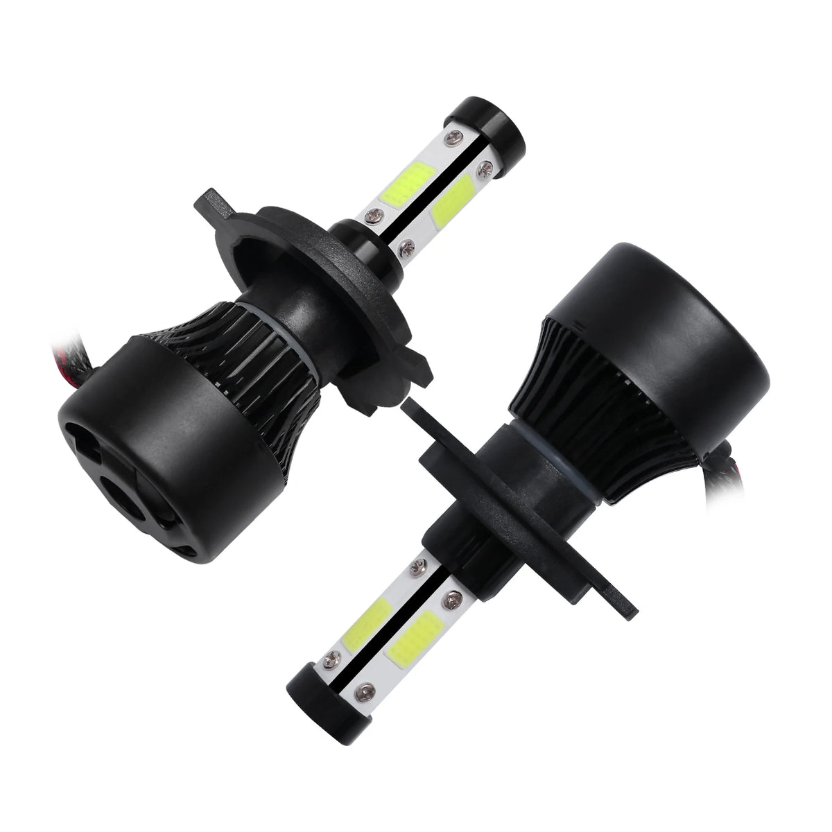 2Pcs New 4 Sides LED 6500K H4 H7 H11 H9 H8 9004 9005 9006 90