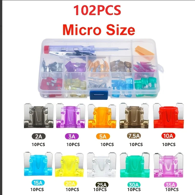 Super Mini Car Fuse Set Combination 202/102 Pcs Automotive C