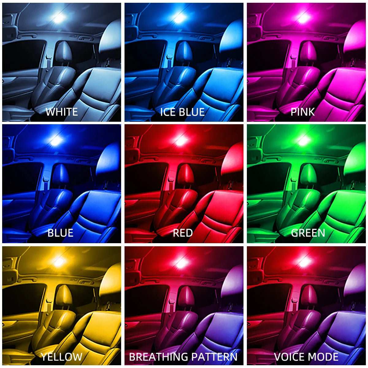 Car LED Touch Light Mini Wireless Car Interior Lighting Magn
