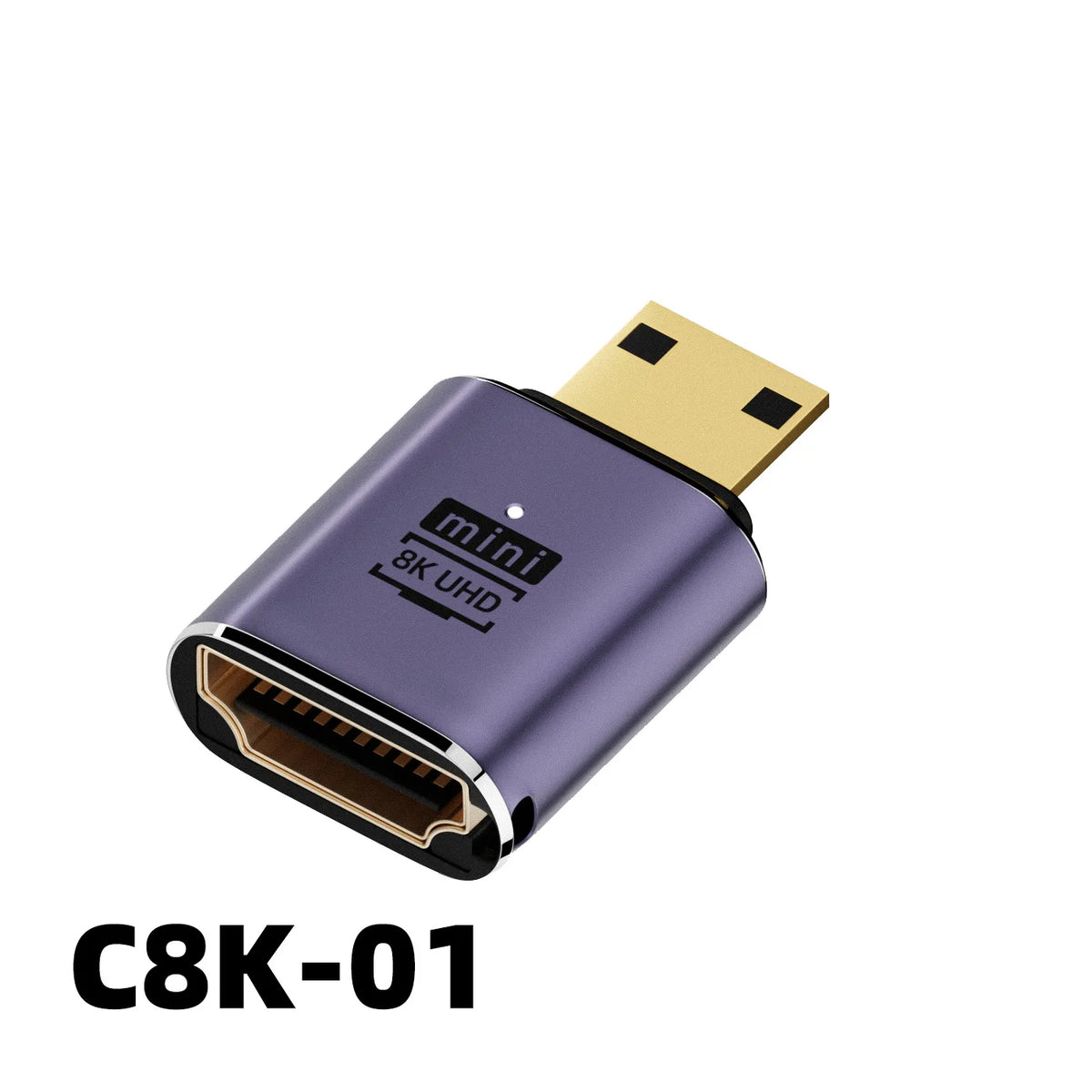 360 Degree Angled U-shaped L Converter Mini HDMI Male to HDMI-compatible 2.1V Female Extension 4K 5K 3D UHD 8K 60Hz Adapter
