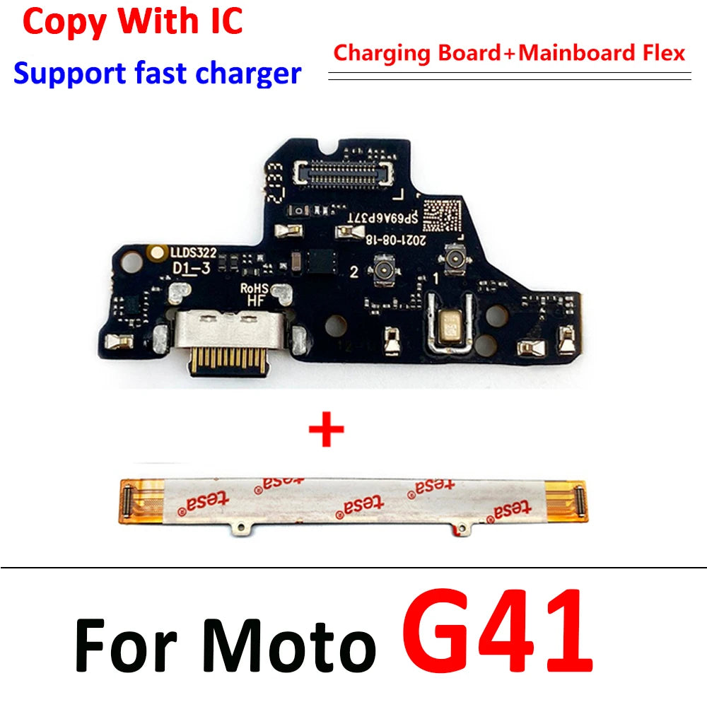 NEW USB Charging Port Board Main Board Motherboard Connector Flex Cable For Moto G31 G41 G42 G50 G51 G62 5G G60 G71 G100 G 5G