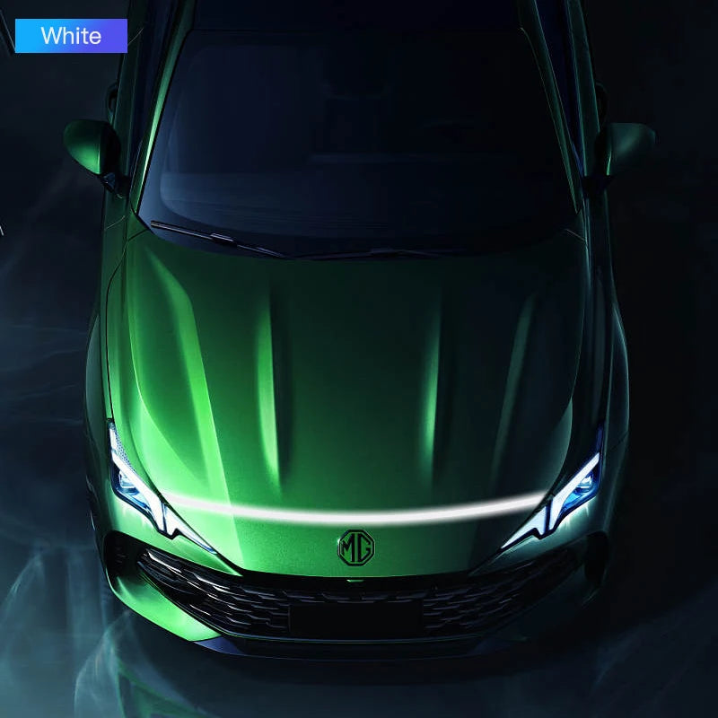 Scan Starting LED Car Hood Light Daytime Running Light Universal Flexible Dynamic Car DRL 12V Ambient Decorative Light Strip