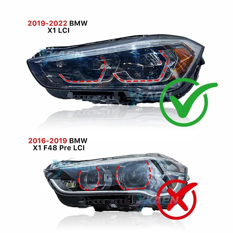 Angel Eyes LED DRL Boards For BMW X1 F48 F49 LCI 2019-2022 Blue Red Daytime Running Light Turn Signal for BMW