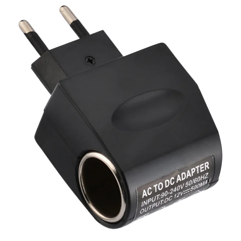 AC 220V To DC 12V Car Cigarette Lighter Adapter EU US Plug C