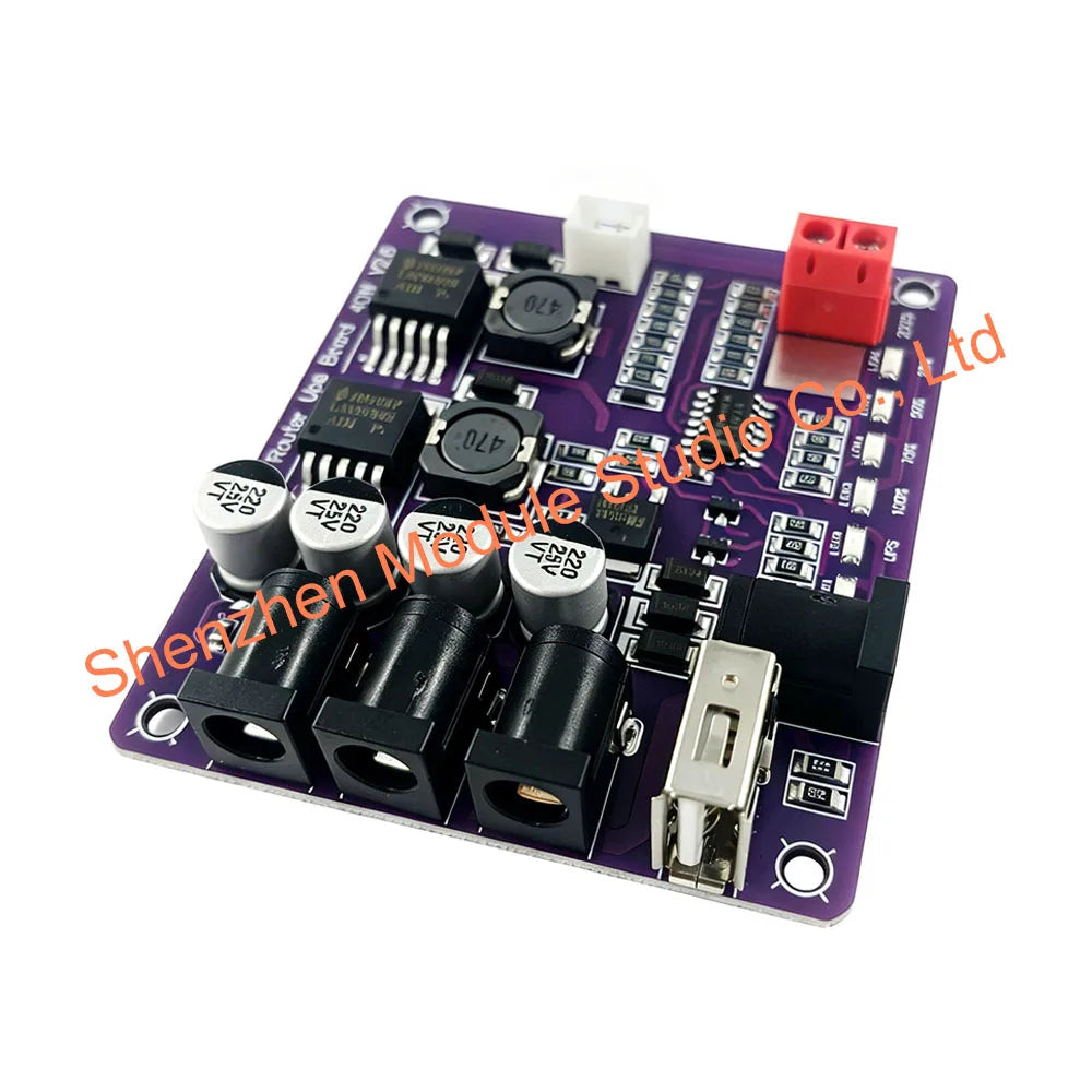 40W Battery Charging Board 4-Port Mini Router UPS Board 11.1