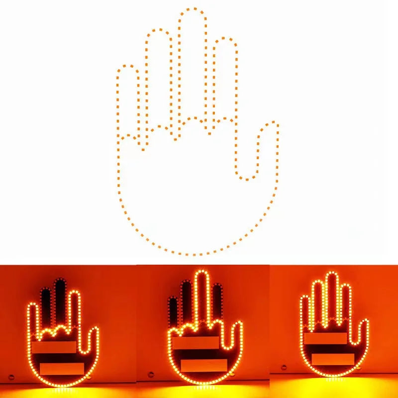 Car LED Finger Lights Funny Car Interior Light With Remote C