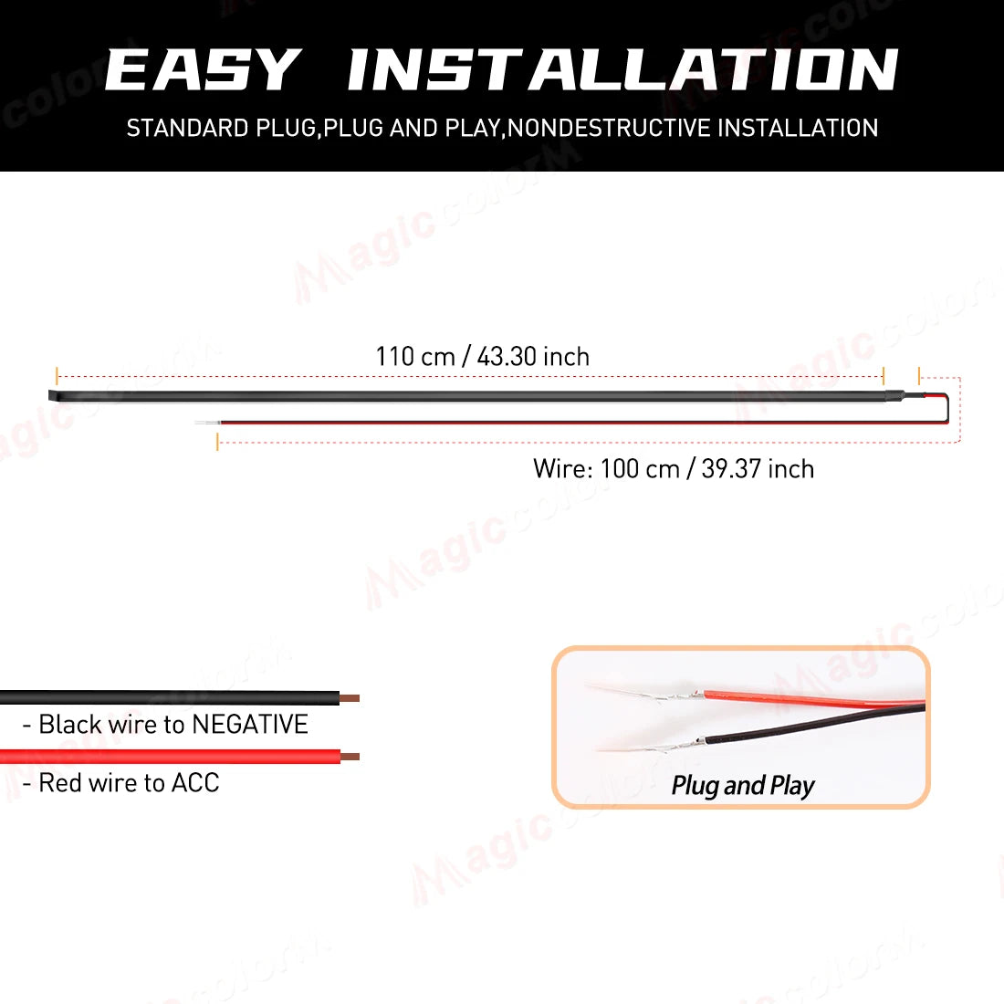 1.1M EL Wire Neon Ambient Light Car Interior Dashboard LED D
