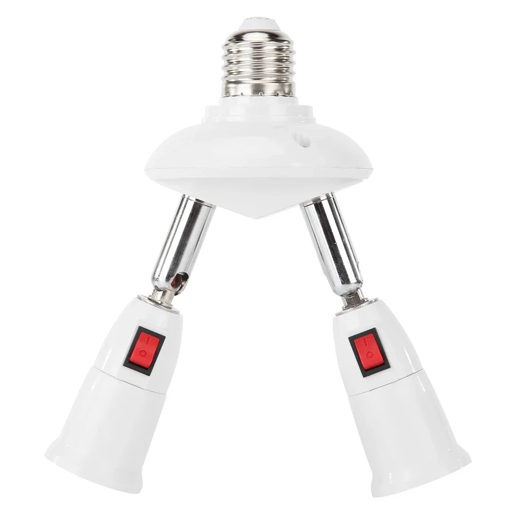 E27 Splitter 2/3/4/5 Heads Lamp Base Adjustable LED Light Bulb Holder Adapter Converter Socket High Quality Lamp Bulb Holder