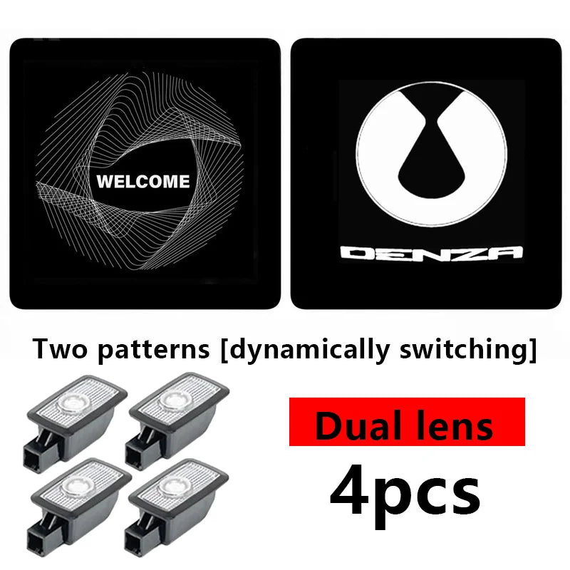 For BYD Denza B5 Denza B8 2024+ LED Door Welcome Lights Door Opening Projection Floor Light Ambient Lighting Car Accessories