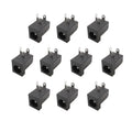 10Pcs DC-005 Black 5.5x2.1mm DC Power Jack Socket DC Female 