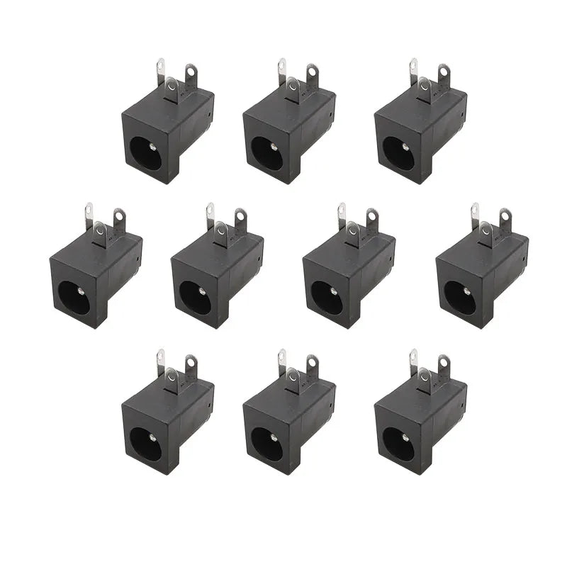 10Pcs DC-005 Black 5.5x2.1mm DC Power Jack Socket DC Female 