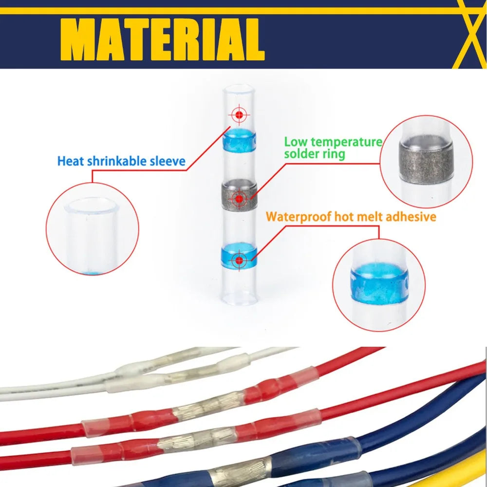 50-1200PCS Waterproof Solder Seal Wire Connectors Heat Shrin